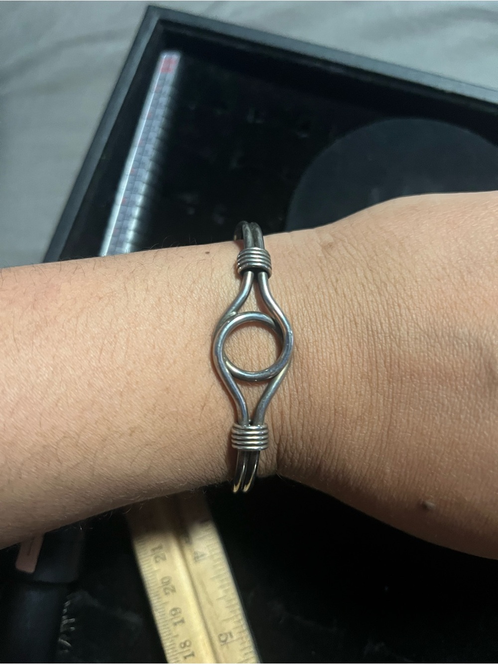 Sterling Silver Adjustable Cuff Loop Bracelet Bangle 925 Silver Jewelry